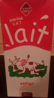 Lait entier stérilisé U.H.T