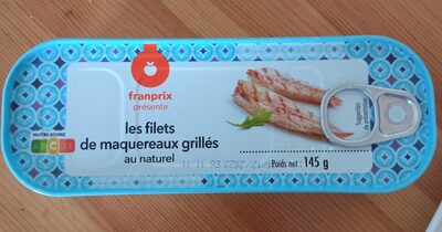 Les filets de maquereaux grillés au naturel front packaging