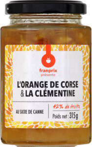 confiture premium orange et clémentines de Corse