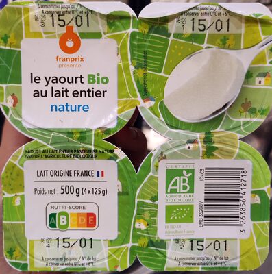 Yaourt au Lait Entier nature
