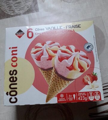Cônes vanille-fraise front packaging