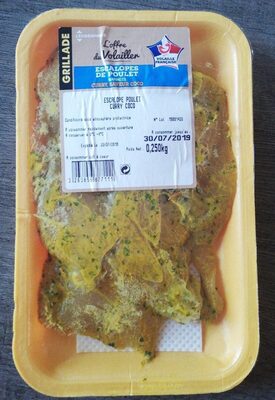 Escalope de poulet curry coco