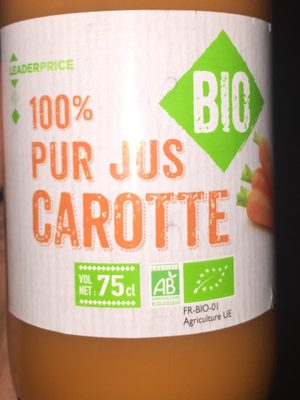 Jus de carotte bio