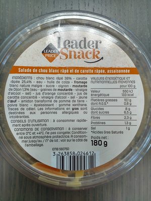 Salade de chou blanc râpé et de carotte räpée