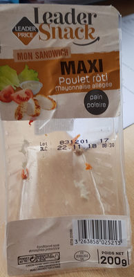 Sandwich Polaire Poulet Rôti mayonnaise