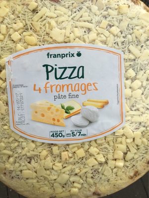 Pizza 4 fromages pâte fine
