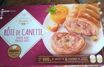 Rôti de canette farcie au fruits secs