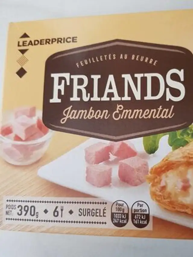 Friand nutrition facts table