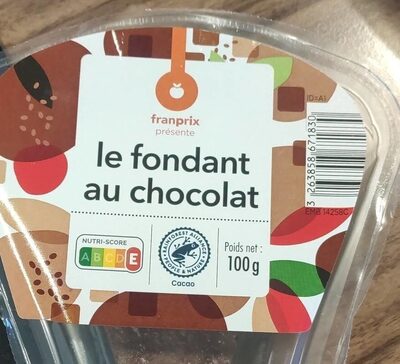 Fondant au chocolat front packaging