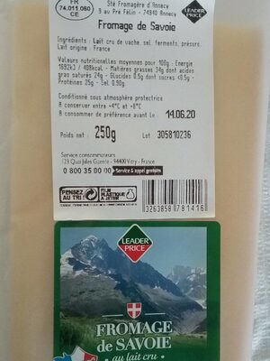 Fromage de Savoie front packaging