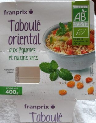 Taboulé oriental aux légumes et raisins secs