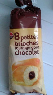 8 petites brioches fourrage goût chocolat