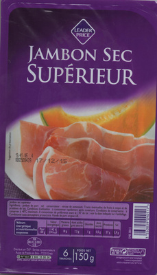 Jambon sec Supérieur front packaging