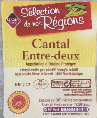 Cantal Entre-deux AOP front packaging