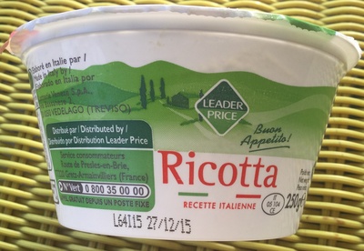 Ricotta recette italienne