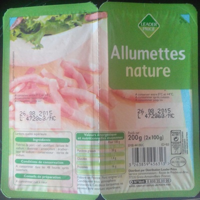 Allumettes nature