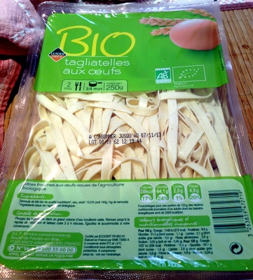 Tagliatelles aux œufs Bio