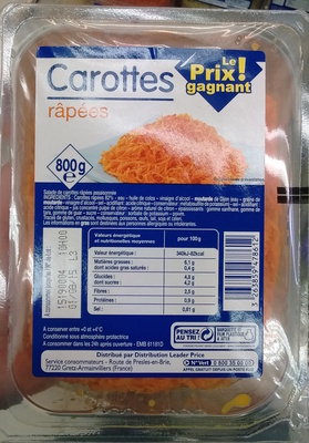 Carottes râpées