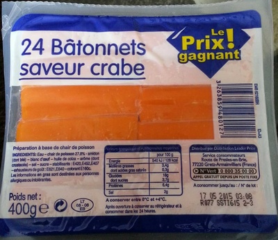 24 bâtonnets saveurs crabe