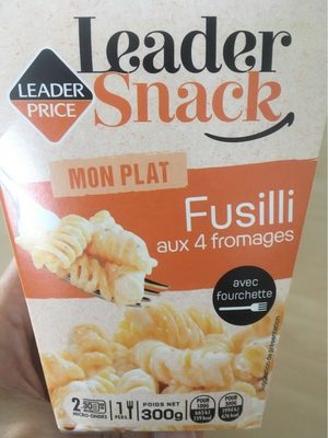 Fusilli Aux 4 Fromages Leader Snack front packaging