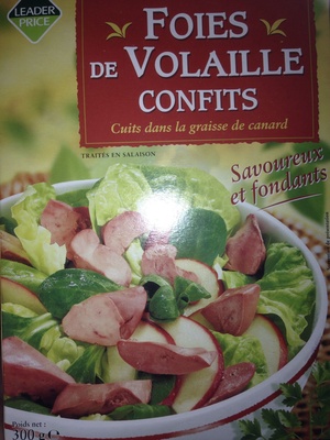 Foies de volaille confits