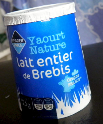 Yaourt Nature Lait entier de brebis