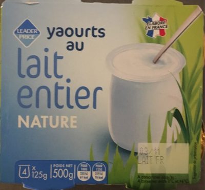 Yaourts au lait entier nature