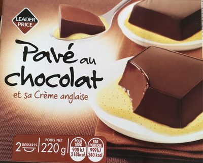 Pavé au Chocolat Crème Anglaise