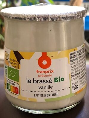 Brassé vanille front packaging