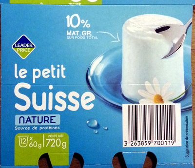 Le petit Suisse, nature (10 % MG)