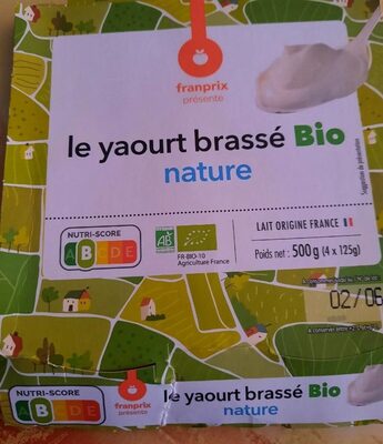 Le yaourt brassé bio nature