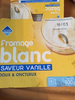 Fromage Blanc Saveur Vanille