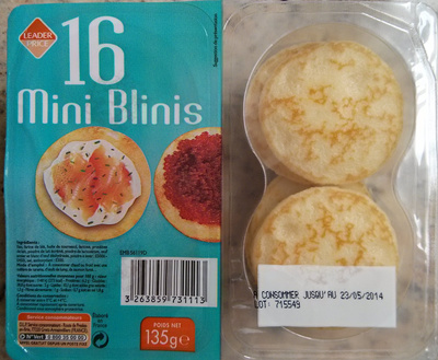 16 Mini blinis front packaging