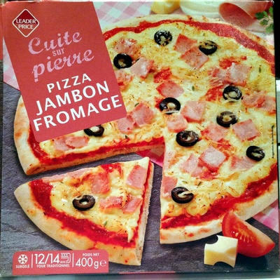 Pizza Jambon Fromage, Cuite sur pierre front packaging
