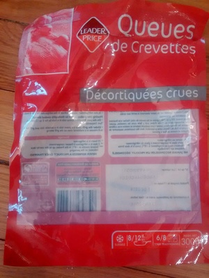 Queue de crevette décortiquées crues