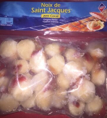 Noix de saint jacques avec corail front packaging