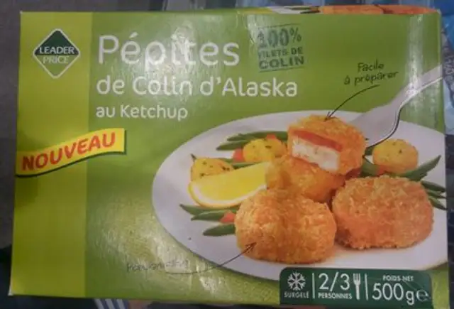 Pépites de Colin d'Alaska au Ketchup front packaging