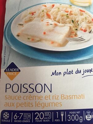 Poisson sauce crème et riz basmati aux petits legumes