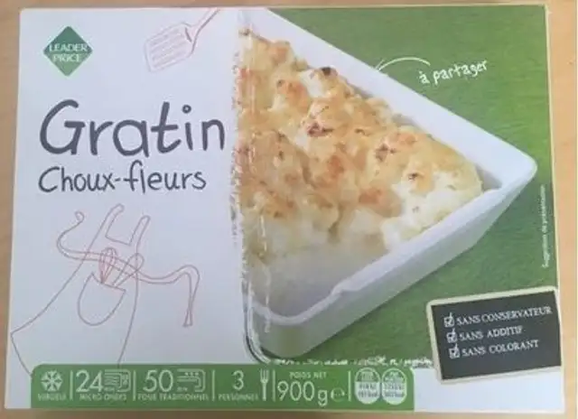 Gratin choux-fleurs front packaging