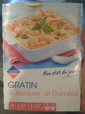 Gratin de fruit de mer Saint-Jacques et Gambas