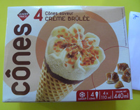 4 Cônes Crème brûlée