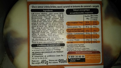 Glace saveur crème brûlée