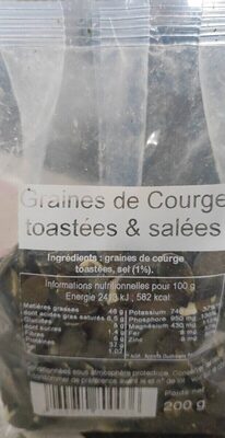 Graines de Courge toastées & Salées