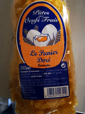 Panier Dore torsades aux oeufs front packaging