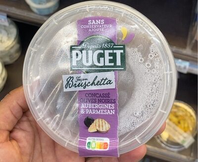 Concassé olives noires aubergines & parmesan