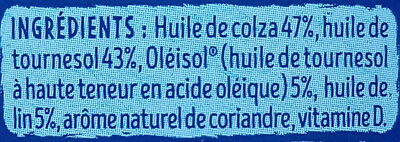 Huile Isio 4 ingredients label