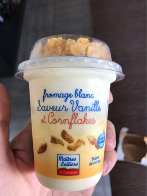 Fromage blanc saveur vanille et cornflakes