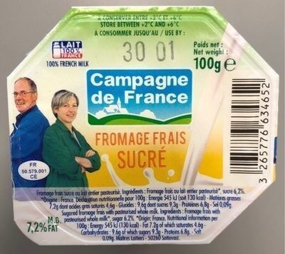 Fromage frais sucré