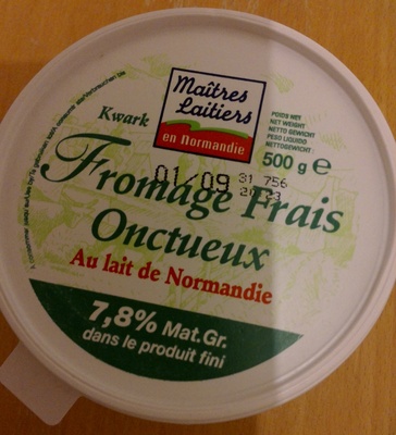 Fromage frais onctueux front packaging