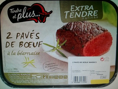 2 Pavés de Bœuf à la béarnaise extra tendre marinés front packaging